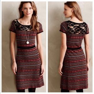 EUC Anthropologie Sparrow Fair Isle Lace Dress. Size L.